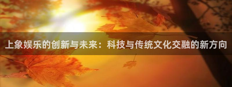 狗子28游戏下载地址：上象娱乐的创新与未来：科技与传统文化交融的新方向